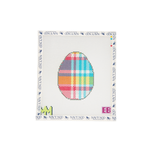 Blue Madras Plaid Egg