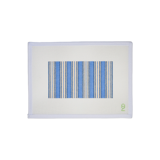 Blue Ticking Glasses Case