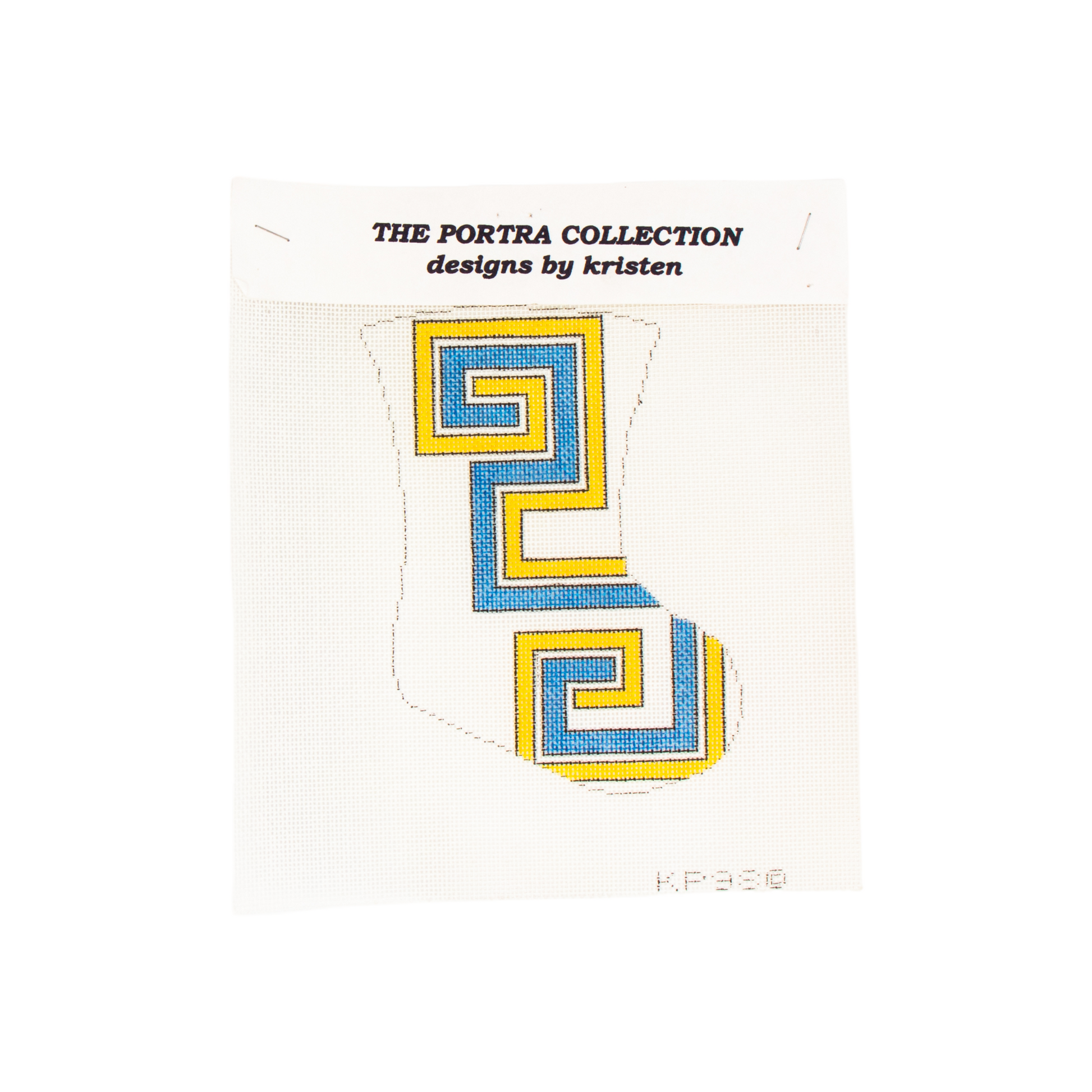 kristen blue/yellow geometric mini stocking