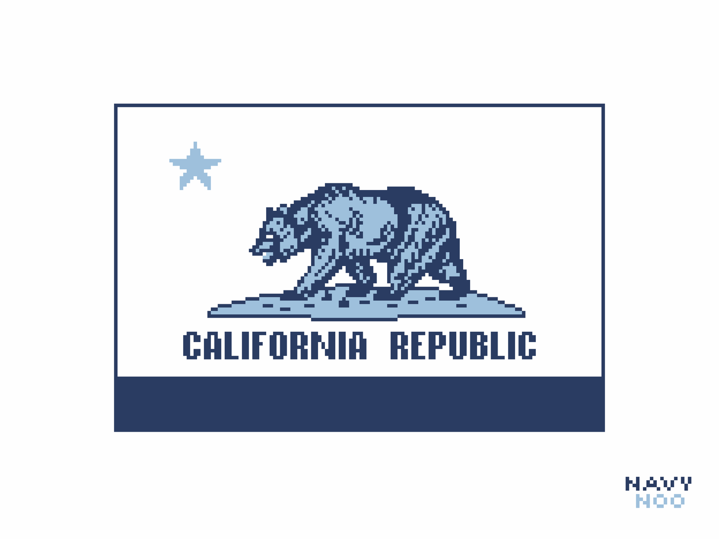 Blue CA Flag Pillow Canvas – WHOLESALE