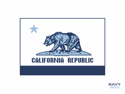 Blue CA Flag Pillow Canvas – WHOLESALE