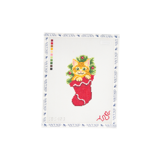 Tabby Kitten in a Stocking