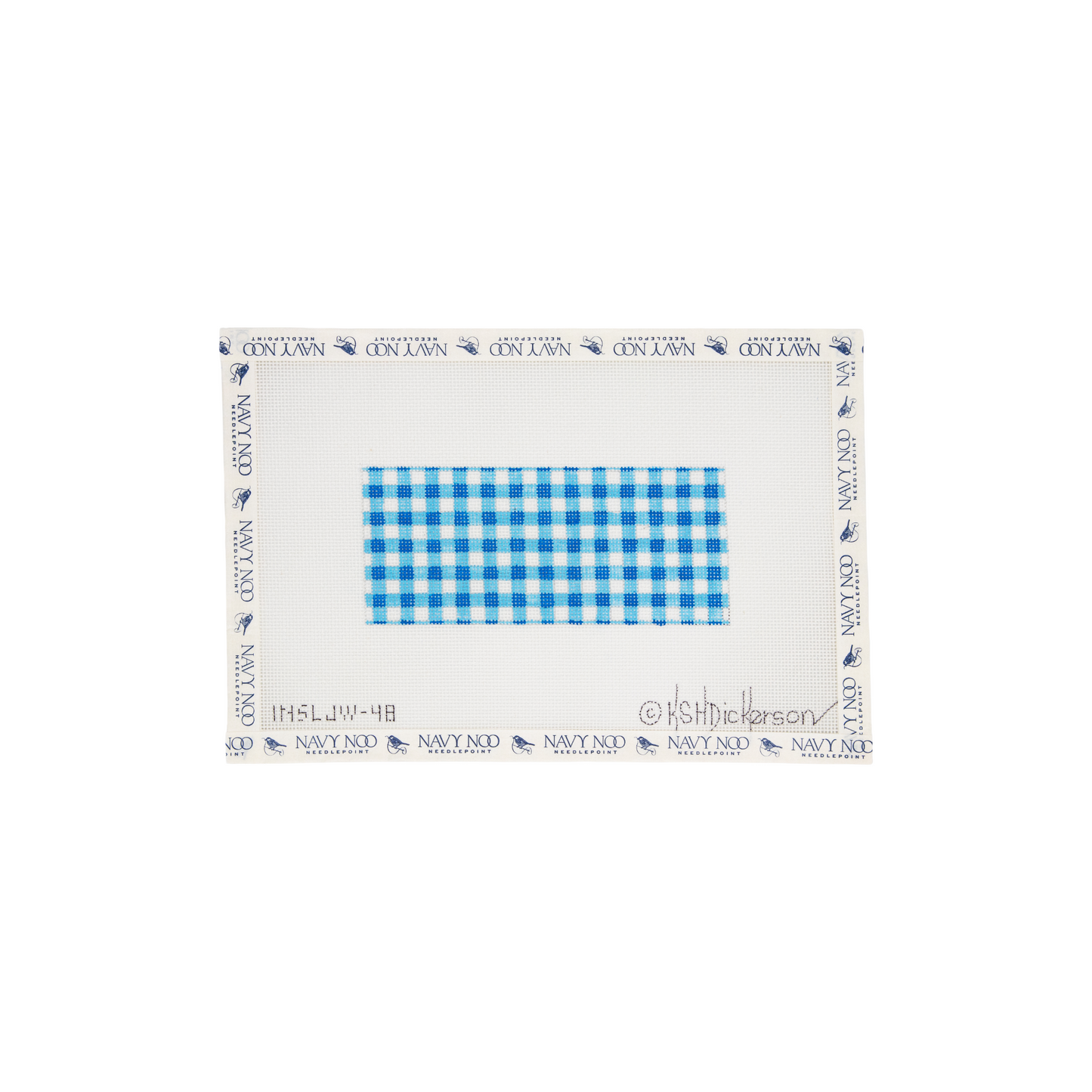 Gingham Glass Case - Blue