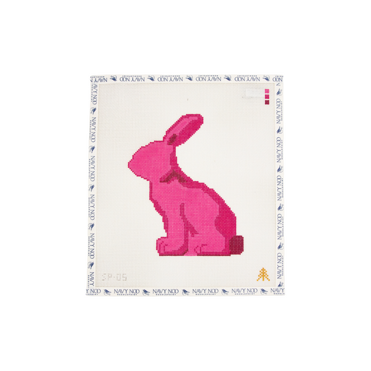 Moss Spring Bunny Canvas - Pink - Left Facing